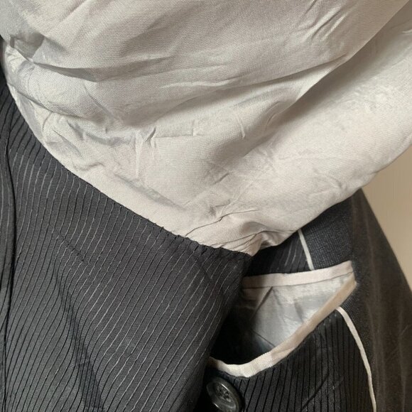 Hugo Boss Blazer Men 38R Wool Notch 3 Button Plaid Check Sport Coat Suit Gray - Picture 13 of 15